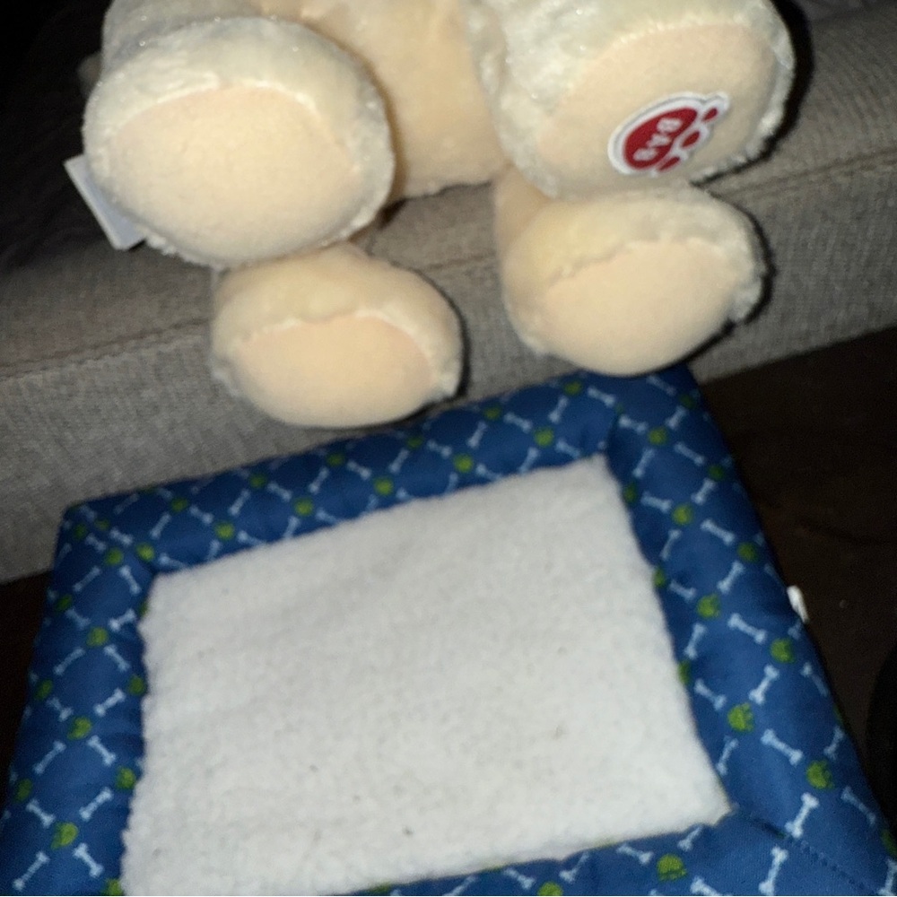 Build a Bear Promise Pets Golden Retriever Yellow Labrador Puppy 11" & Dog BED - Picture 13 of 16
